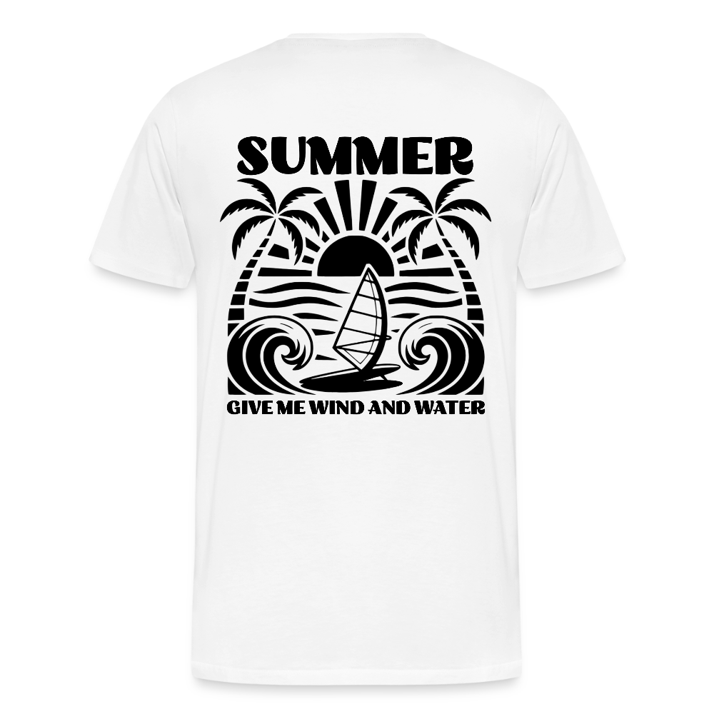 Männer Premium Bio T-Shirt -give me wind and water- - Weiß