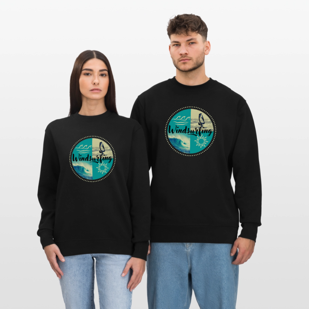 Unisex Bio-Sweatshirt CHANGER -ocean- - Schwarz