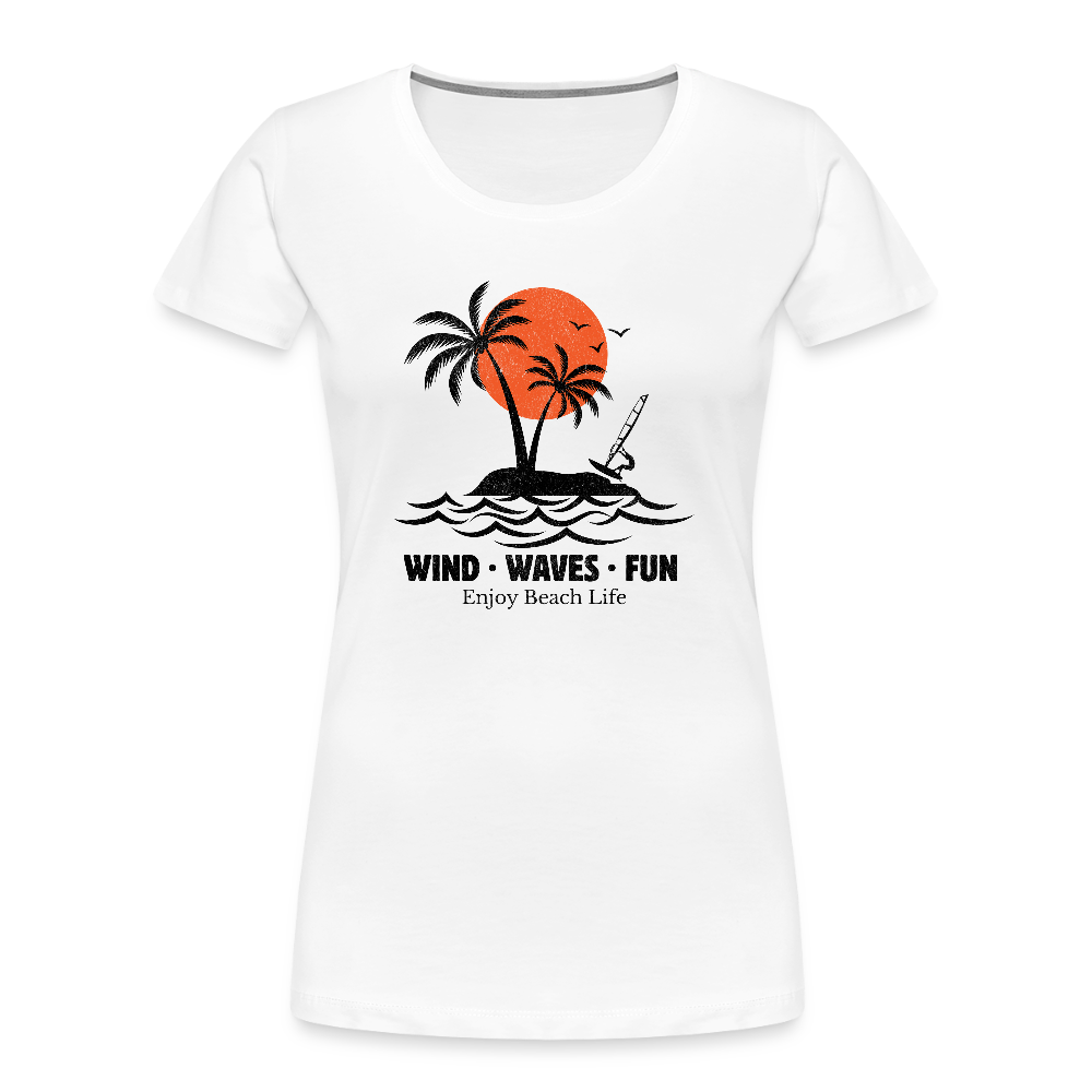 Frauen Premium Bio T-Shirt -enjoy life- - Weiß