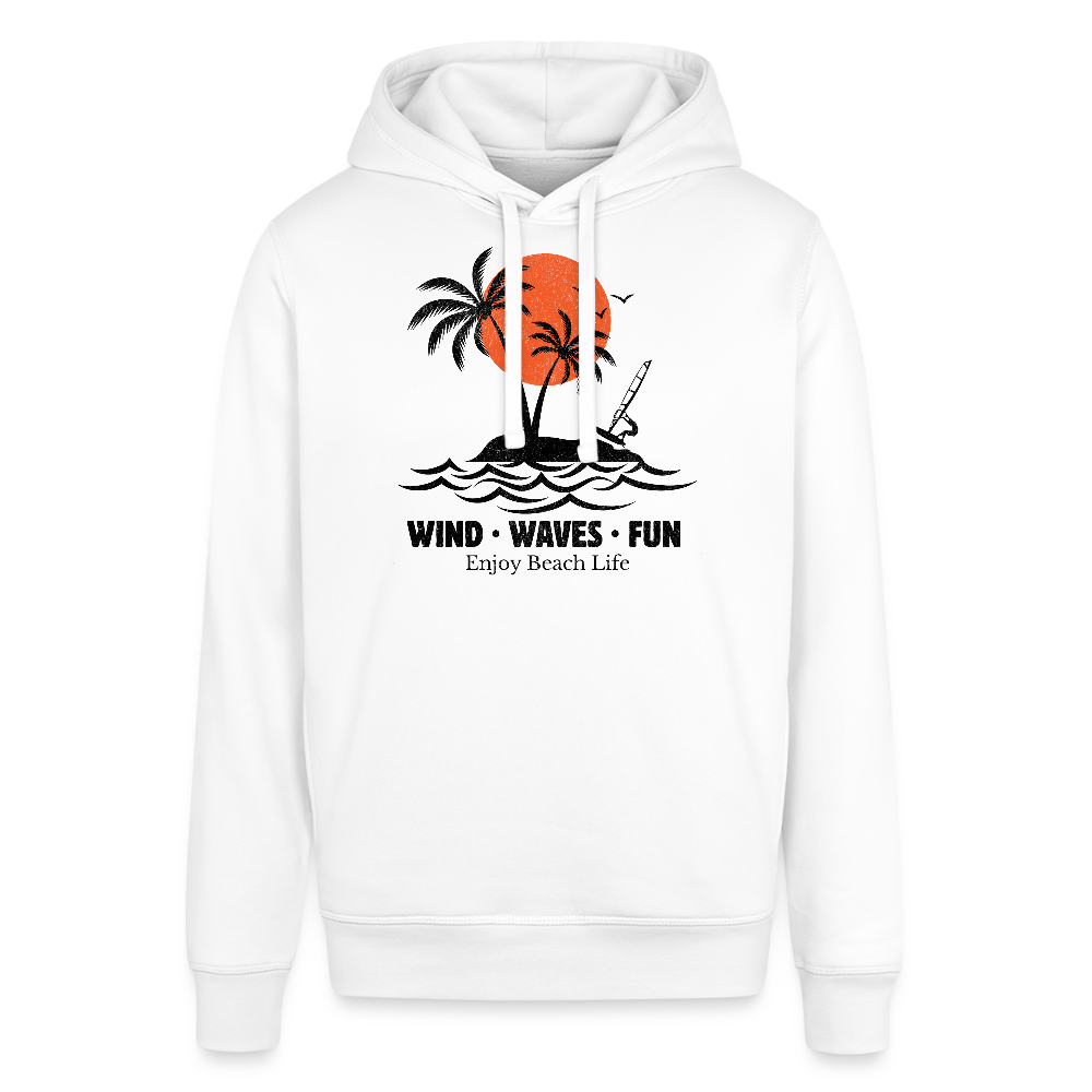 Unisex Bio-Hoodie -enjoy life- - Weiß