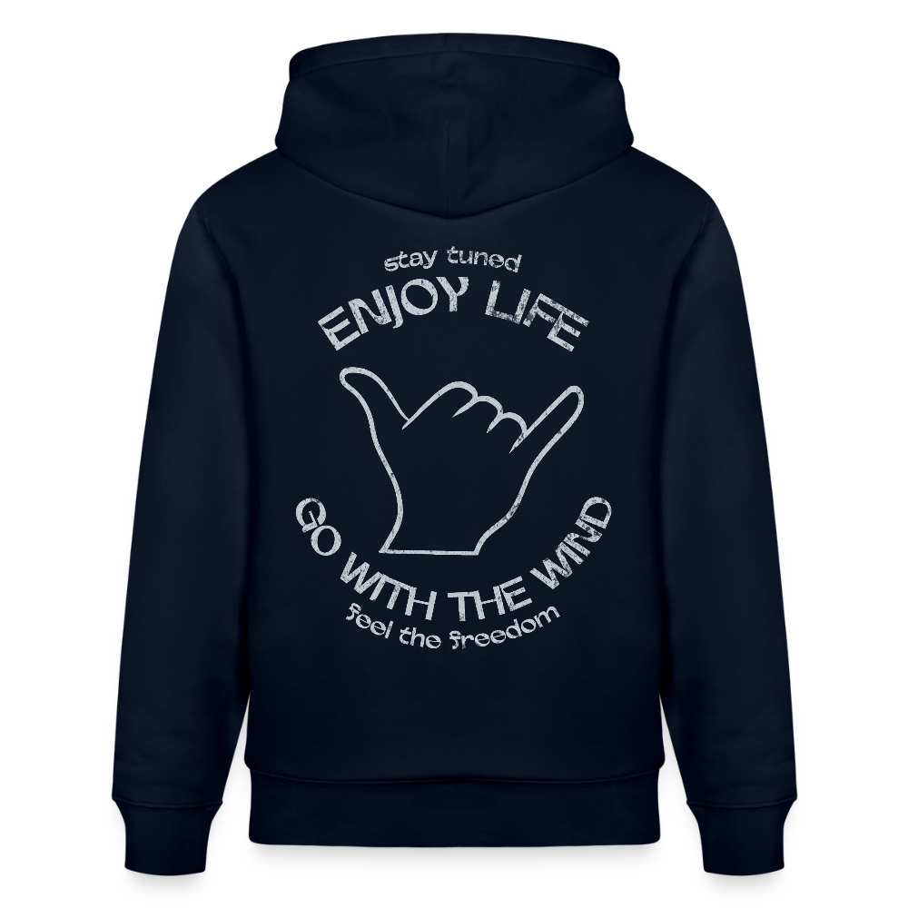 Unisex Bio-Hoodie CRUISER -enjoy life- - Navy