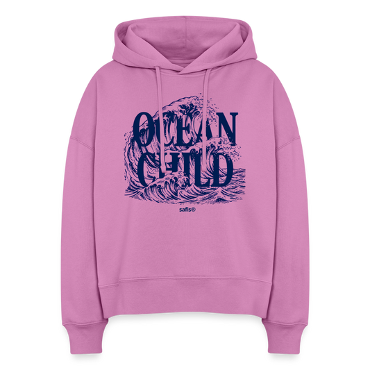 Boxy Frauen Bio Hoodie Nora -ocean child- - Pink