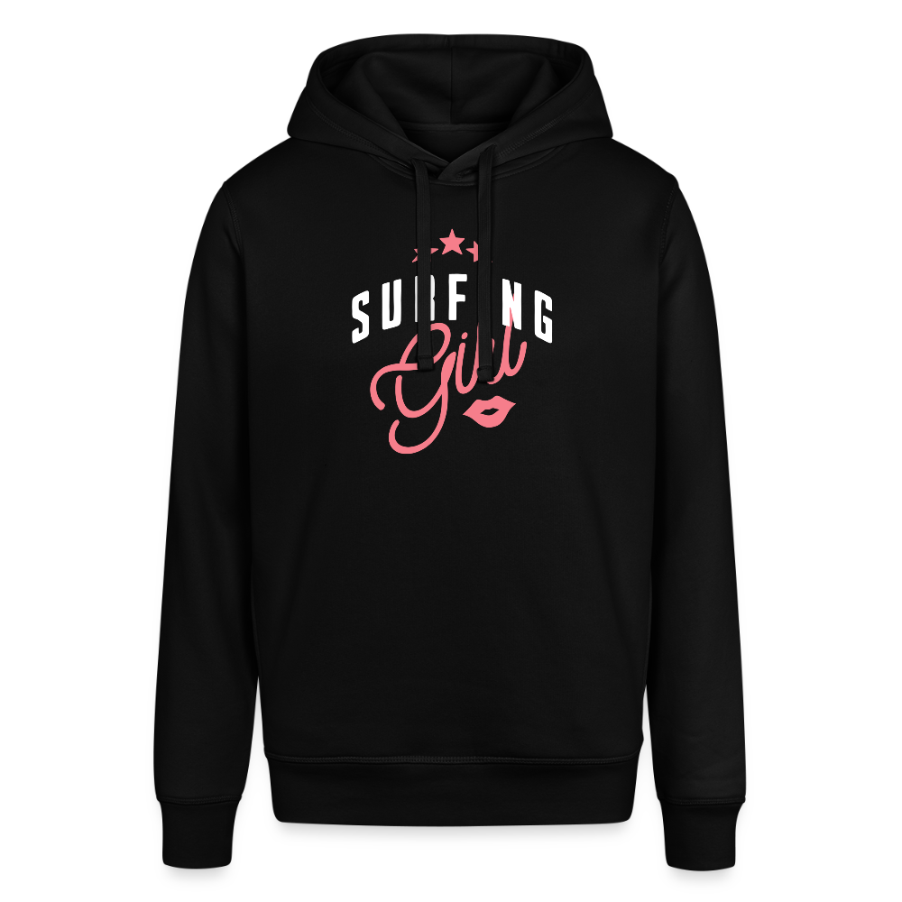 Unisex Bio-Hoodie -surfing girl- - Schwarz