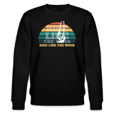 Männer Bio-Sweatshirt -ride like the wind- - Schwarz
