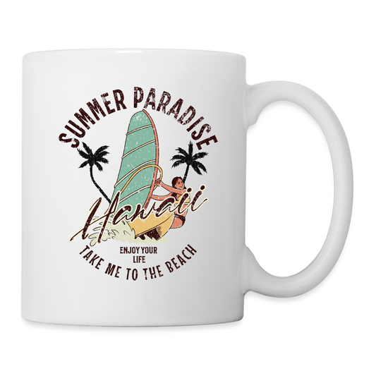 Tasse -enjoy life- - Weiß - Windsurfer Geschenk