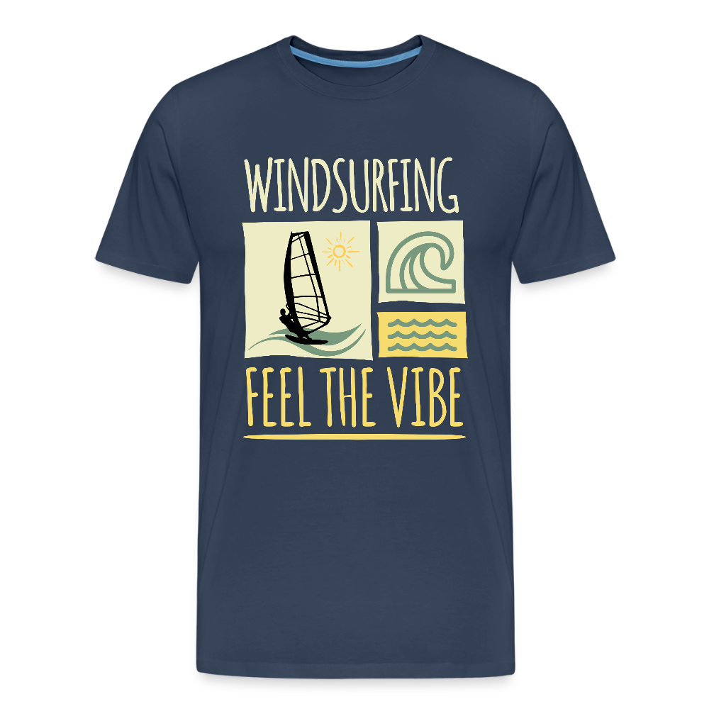 Männer Premium Bio T-Shirt -feel the vibe- - Navy