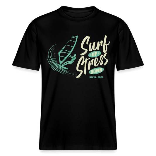 Schwarzes Windsurf T-Shirt Unisex – Relaxed Fit Bio Shirt surf up