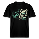 Schwarzes Windsurf T-Shirt Unisex – Relaxed Fit Bio Shirt surf up