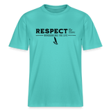 Relaxed Fit Unisex Bio-T-Shirt -respect- - Poolblau