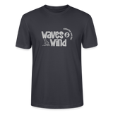 Unisex T-Shirt -waves & wind- - Dunkles Graublau