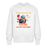 Unisex Oversize Bio Pullover -sprich mich nicht an- - Weiß