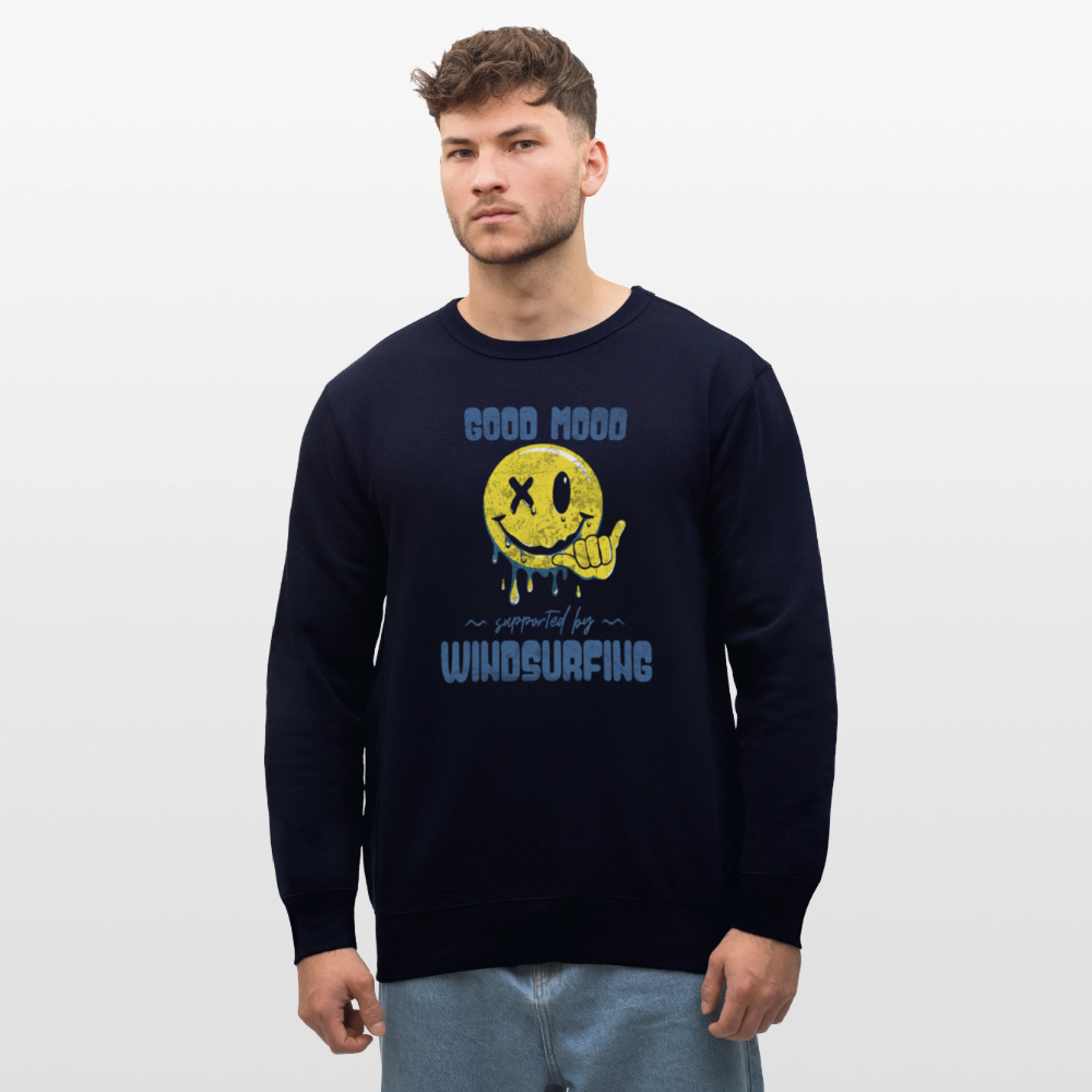 Unisex Bio-Sweatshirt ROLLER -smiley- - Navy