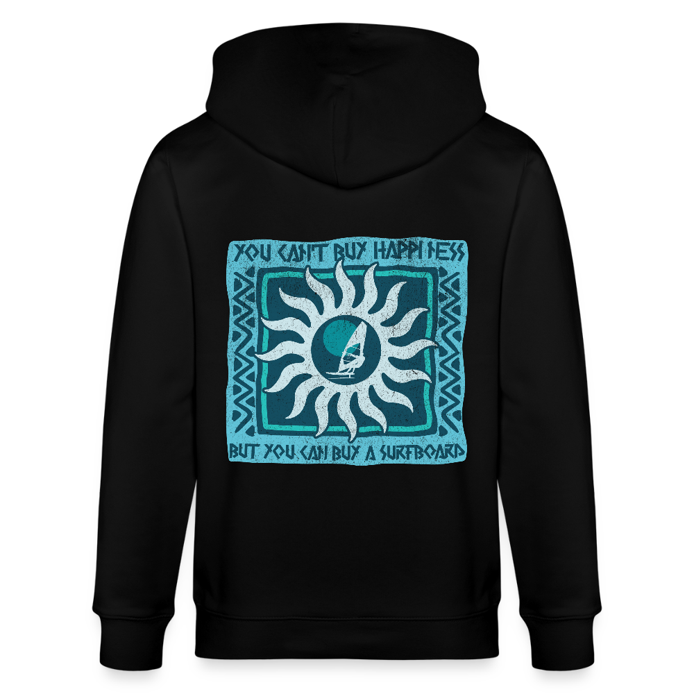 Unisex Bio-Kapuzenjacke CULTIVATOR -buy happiness- - Schwarz