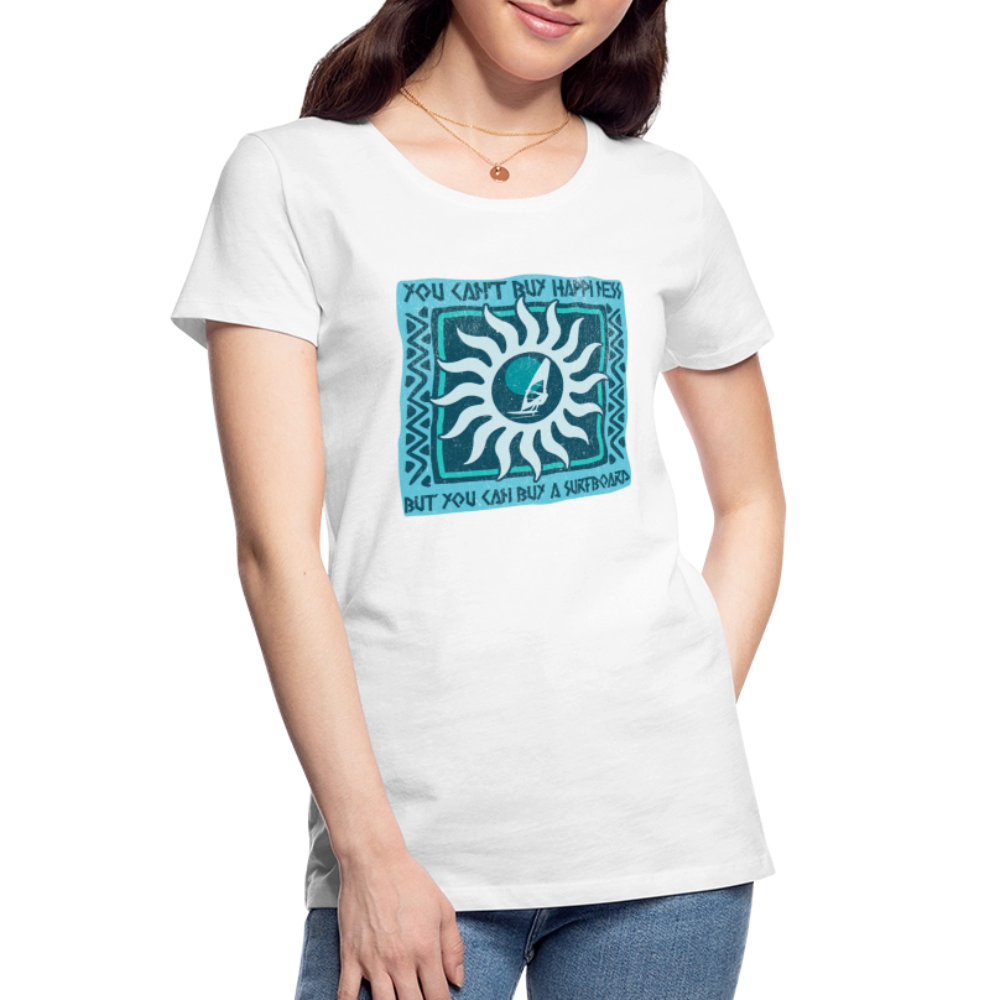 Frauen Premium Bio T-Shirt -buy happiness- - Weiß