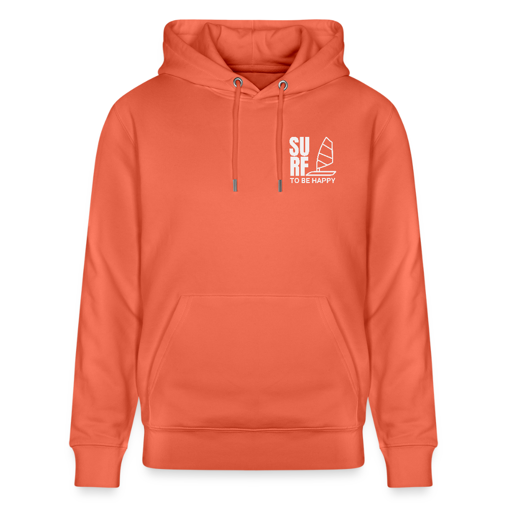Unisex Bio-Hoodie CRUISER -surf to be happy- - Hellrot