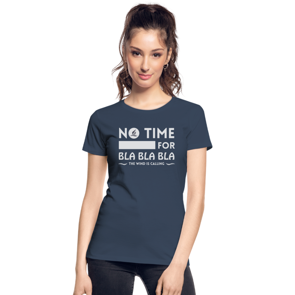 Frauen Premium Bio T-Shirt -bla bla bla- - Navy