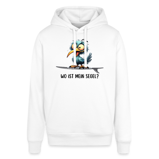 Unisex Bio-Hoodie -Wo ist mein Segel?- - Weiß