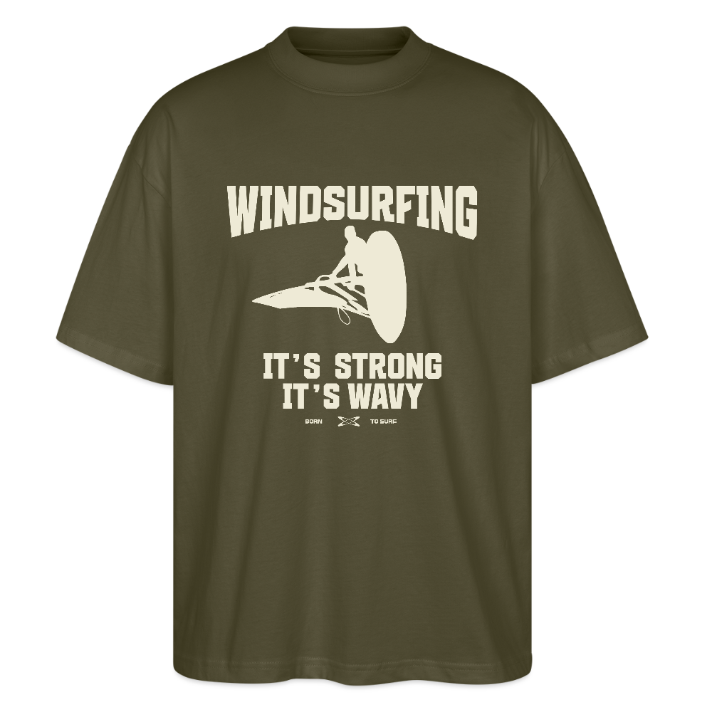 Unisex Oversize Bio-T-Shirt -wavy- - Khaki