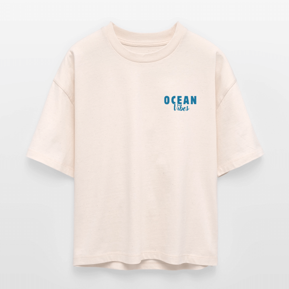 Frauen Boxy Bio-T-Shirt Nova -happiest- - Weißgrau