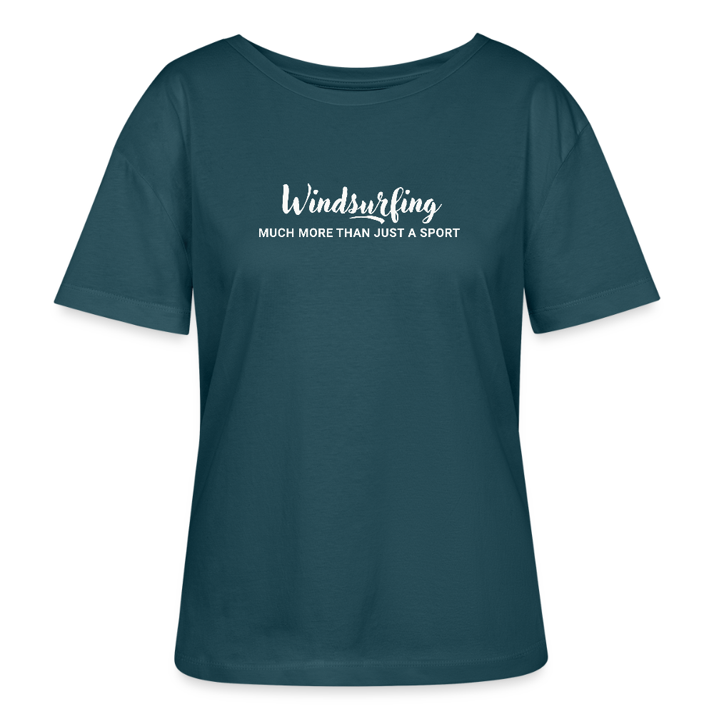 women's windsurfing t-shirts -much more- - Dunkles Petrol