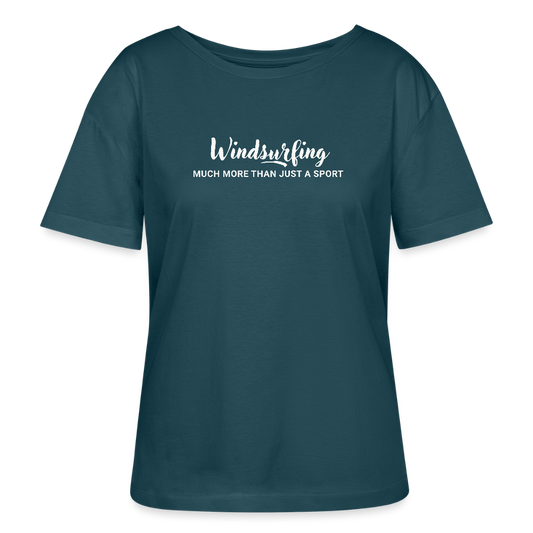 women's windsurfing t-shirts -much more- - Dunkles Petrol