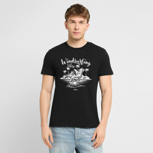 Unisex Bio-T-Shirt CREATOR -Windsurfing Vibes- - Schwarz