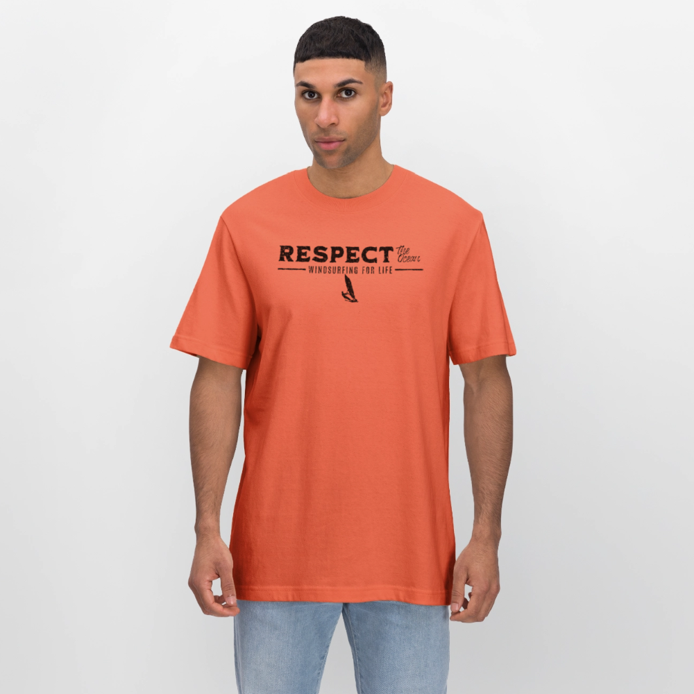 Relaxed Fit Unisex Bio-T-Shirt -respect- - Hellrot