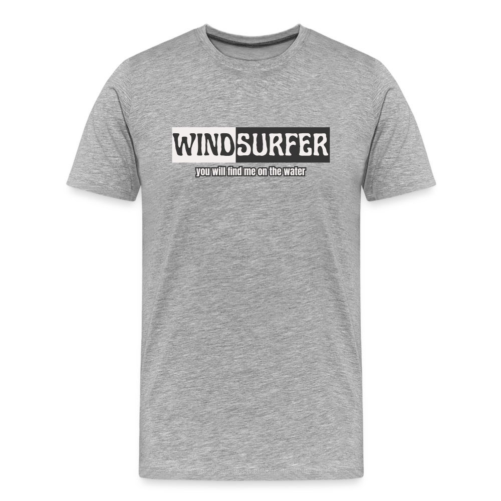 Männer Premium Bio T-Shirt -on the water- - Grau meliert