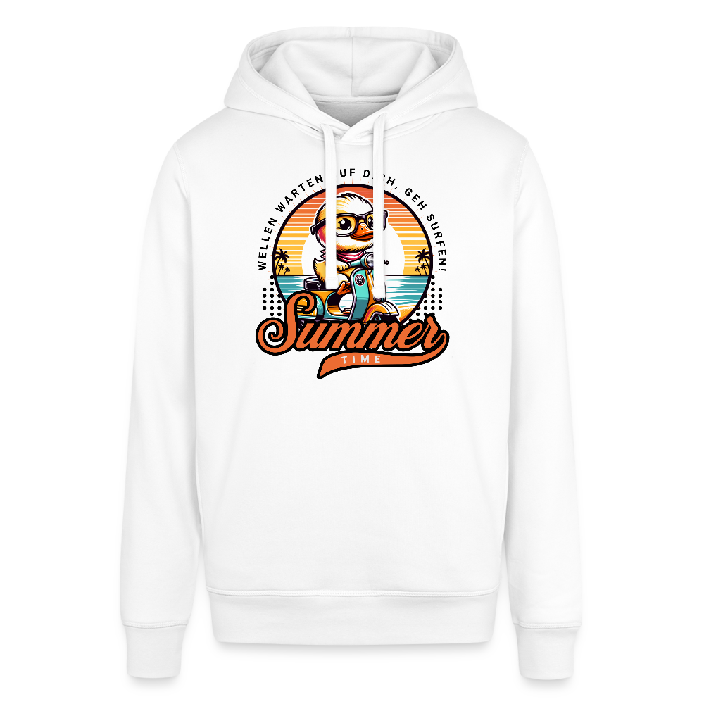 Unisex Bio-Hoodie -summer time- - Weiß