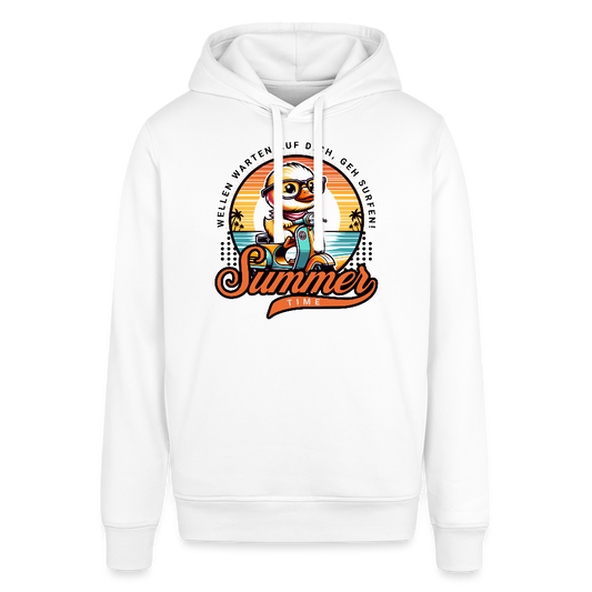 Unisex Bio-Hoodie -summer time- - Weiß