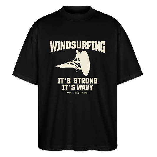 Unisex Oversize Bio-T-Shirt -wavy- - Schwarz