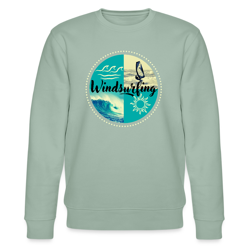 Unisex Bio-Sweatshirt CHANGER -ocean- - Helles Graugrün