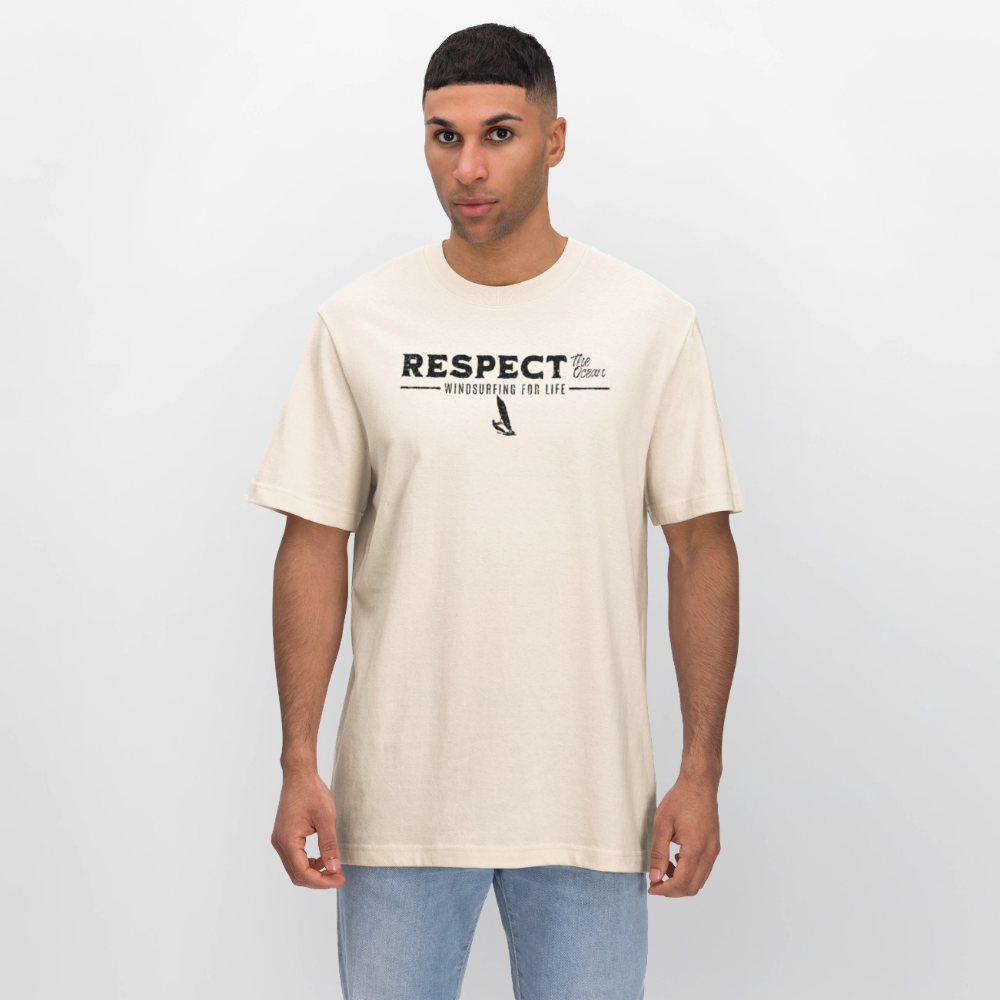 Relaxed Fit Unisex Bio-T-Shirt -respect- - Naturweiß