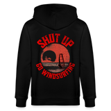 Unisex Bio-Kapuzenjacke -shut up- - Schwarz