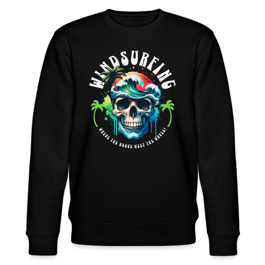 Männer Bio-Sweatshirt -be brave- - Schwarz