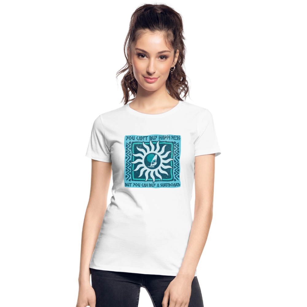 Frauen Premium Bio T-Shirt -buy happiness- - Weiß