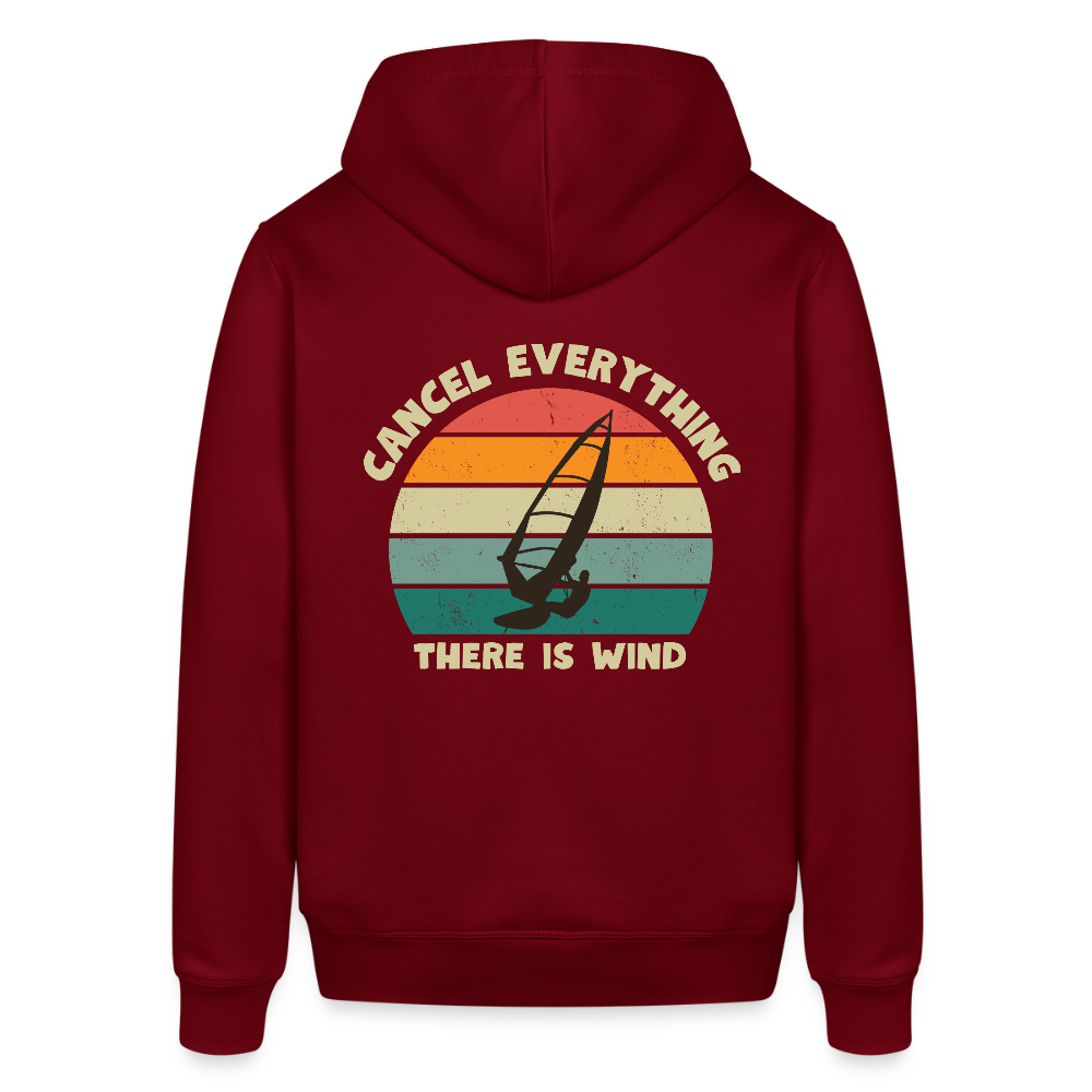 Unisex Bio-Hoodie -cancel everything- - Burgunderrot
