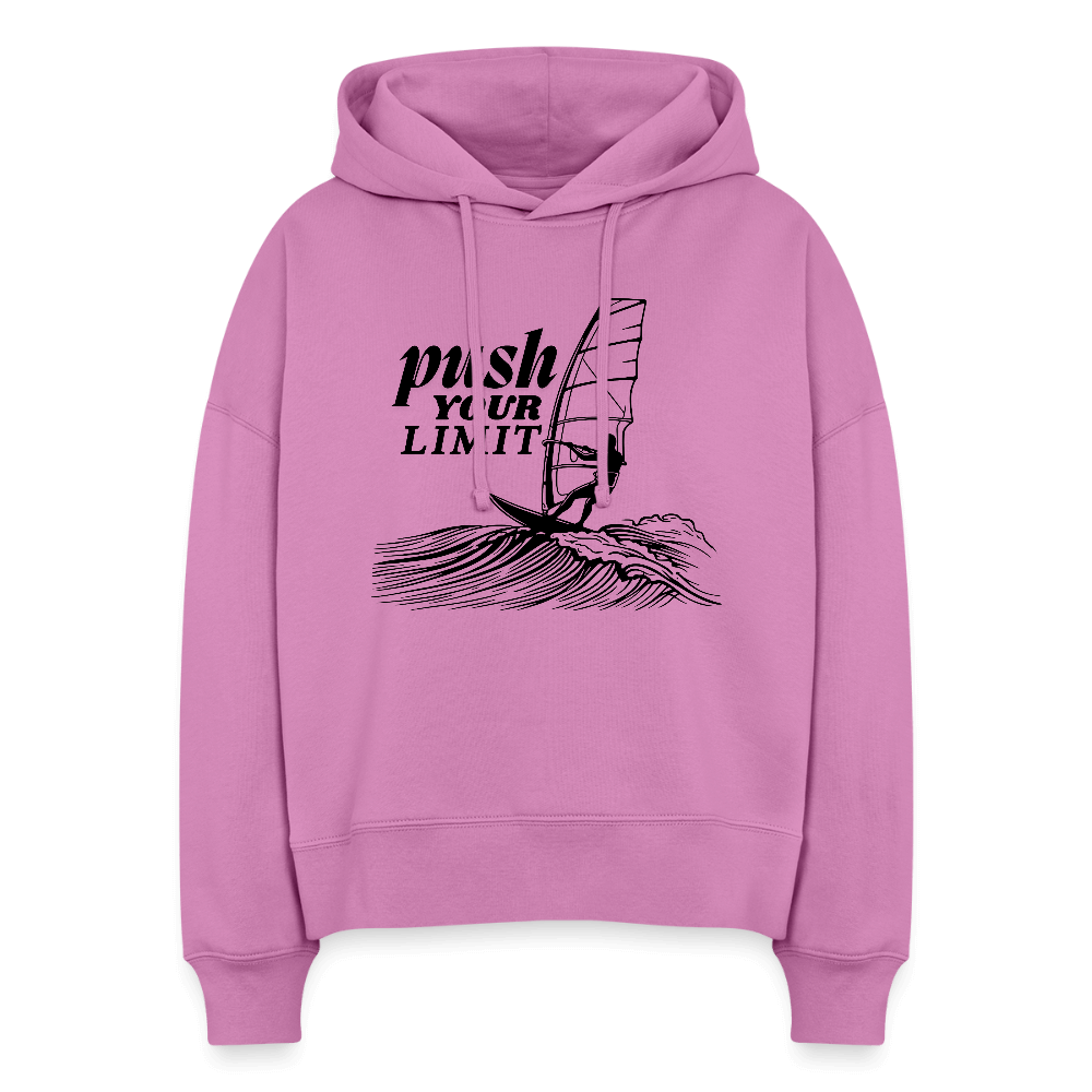 Nachhaltiger Damen Hoodie push – Windsurf Geschenk - Pink