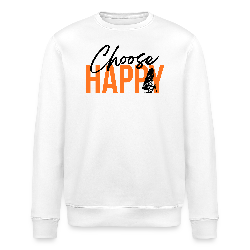 Unisex Bio-Sweatshirt -happy- - Weiß