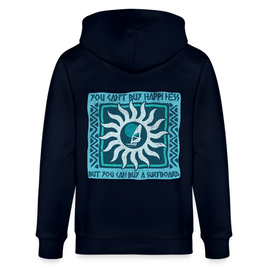 Unisex Bio-Kapuzenjacke CULTIVATOR -buy happiness- - Navy