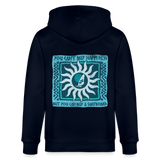 Unisex Bio-Kapuzenjacke CULTIVATOR -buy happiness- - Navy