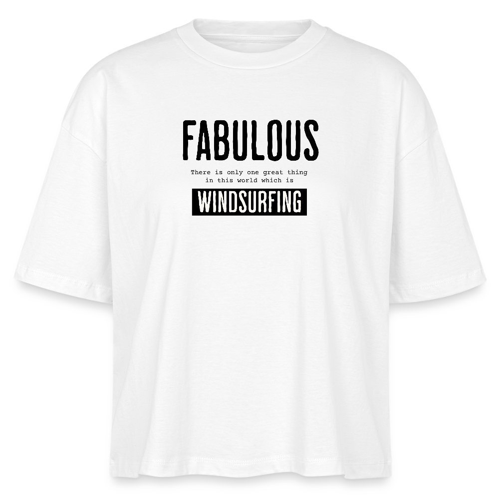 Frauen Boxy Bio-T-Shirt -fabulous- - Weiß