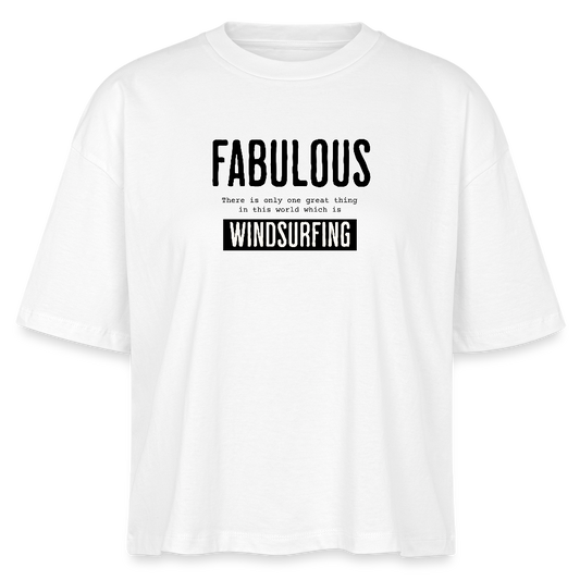 Frauen Boxy Bio-T-Shirt -fabulous- - Weiß