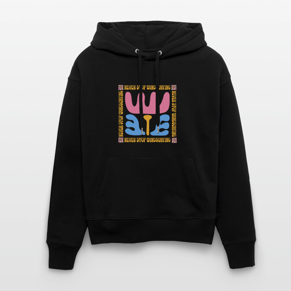 Unisex Relaxed Fit Bio-Hoodie -wavy- - Schwarz