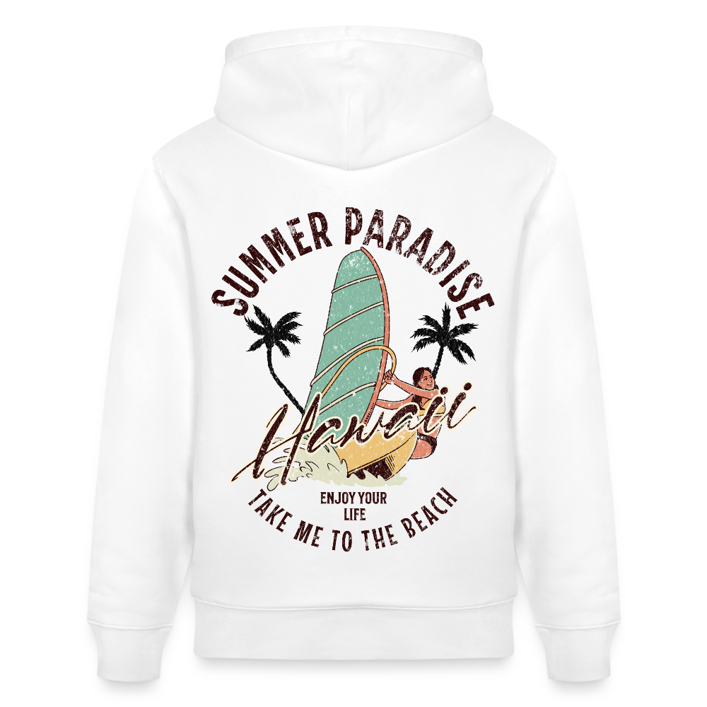 Unisex Bio-Hoodie CRUISER -enjoy life- - Weiß