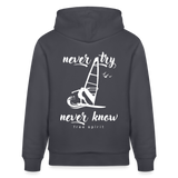 Unisex Bio-Hoodie CRUISER -never know- - Indigoblau