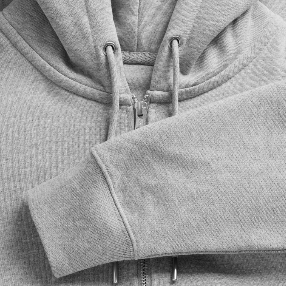 Geschenke Für Damen - Bio-Kapuzenjacke -give me wind and water - Grau meliert