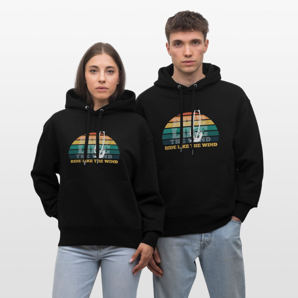 Unisex Relaxed Fit Hoodie -ride like the wind- - Schwarz