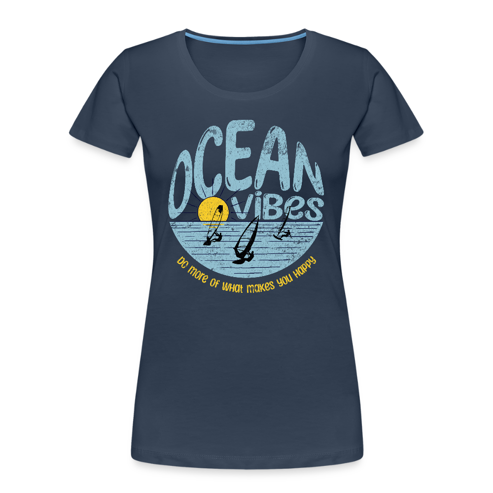 Frauen Premium Bio T-Shirt -do more- - Navy
