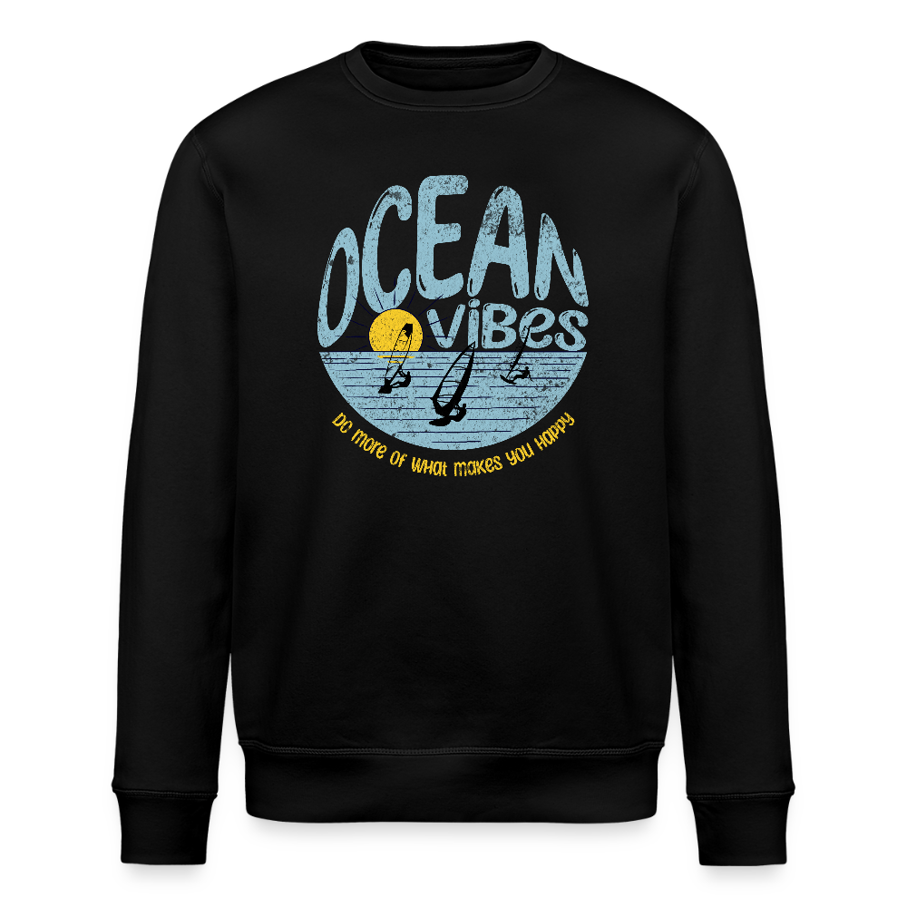 Unisex Bio-Sweatshirt ROLLER -do more- - Schwarz